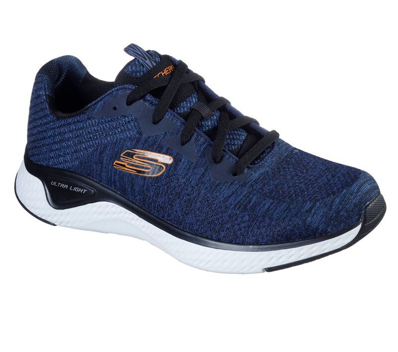 Skechers Herr Marinblå/Svarta Sneakers - Solar Fuse - Kryzik - Sverige (JTIZV-6389)